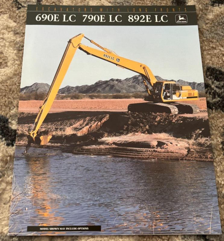 John Deere 690E LC 790E LC 892ELC Excavator Long Front For 1992 Brochure CWPA26