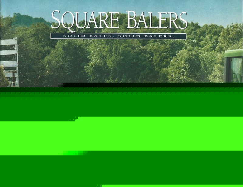 Farm Equipment Brochure – John Deere 328 338 348 468 Square Baler c1995 (F5055)