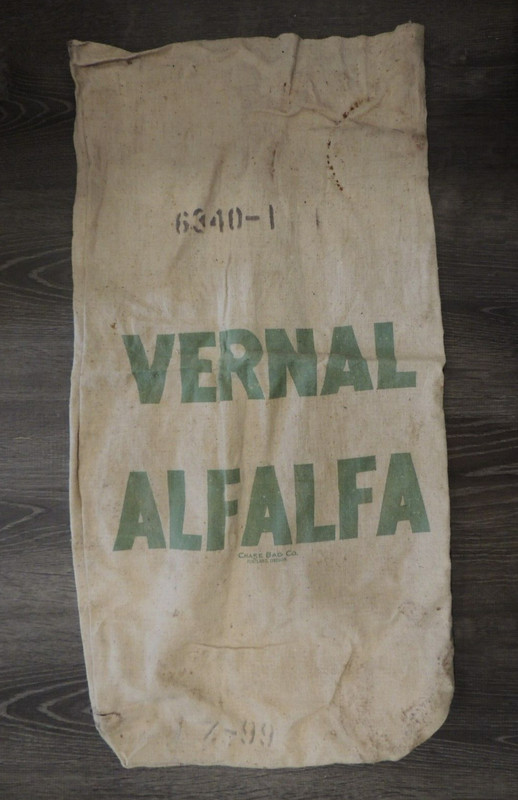 Vintage Vernal Alfalfa Chase Bag Co. Portland Oregon Old Sack