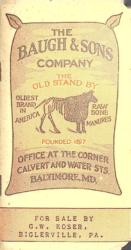 Antique Baugh & Sons Fertilizer Advertising Notebook Baltimore Maryland 1910s