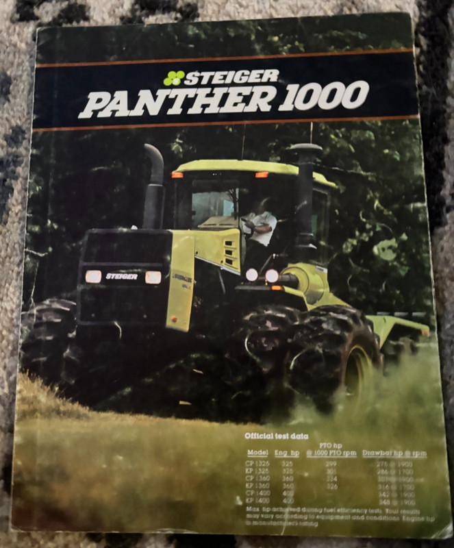 Steiger Panther 1000 Tractor Brochure AMIL26