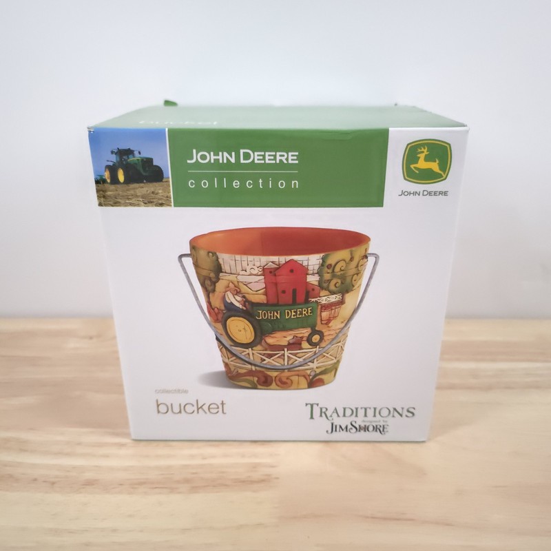 Jim Shore Traditions John Deere Bucket In Original Box