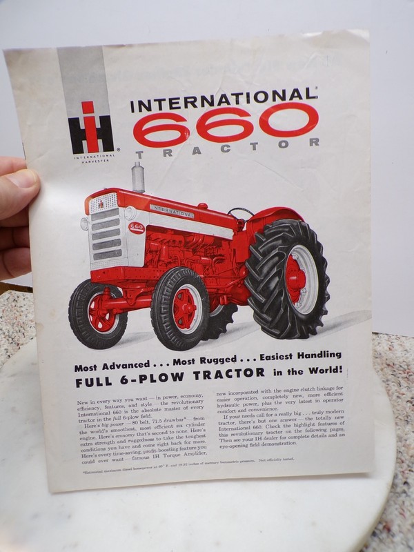 International Farmall 660 Tractor IH Dealer Flyer Brochure CR-1383-I