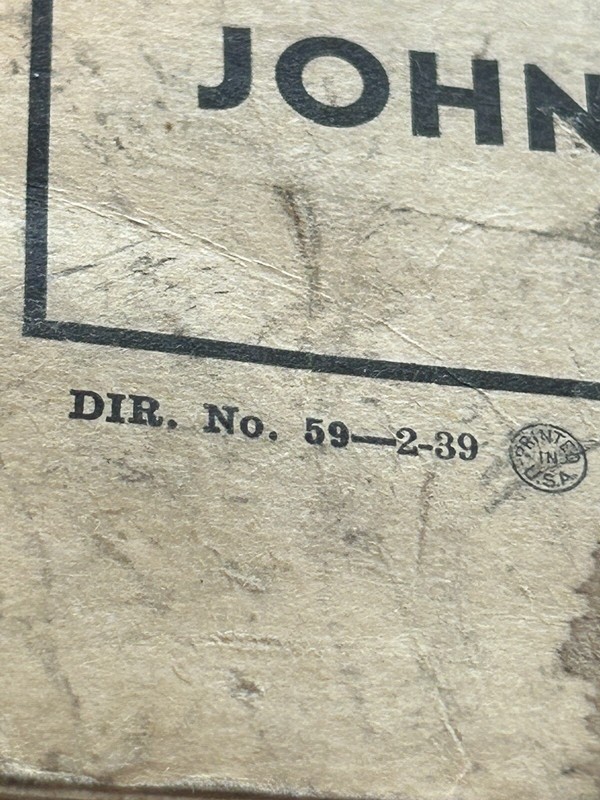 Vintage 1939 John Deere Operator's Manual No. 6-C Models E & ET Manure Spreaders gallery