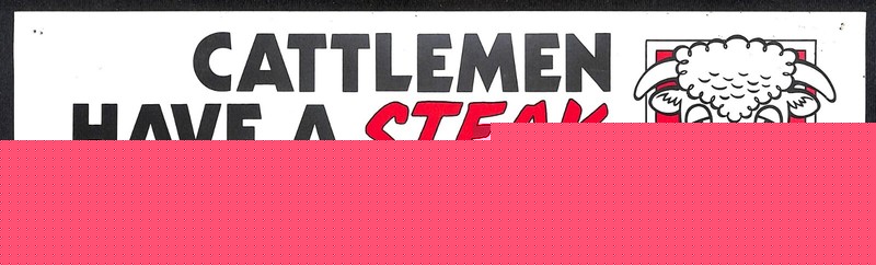 “Cattlemen Have a Steak in Your Future” c1980’s Funny Farming Bumper Sticker VGC