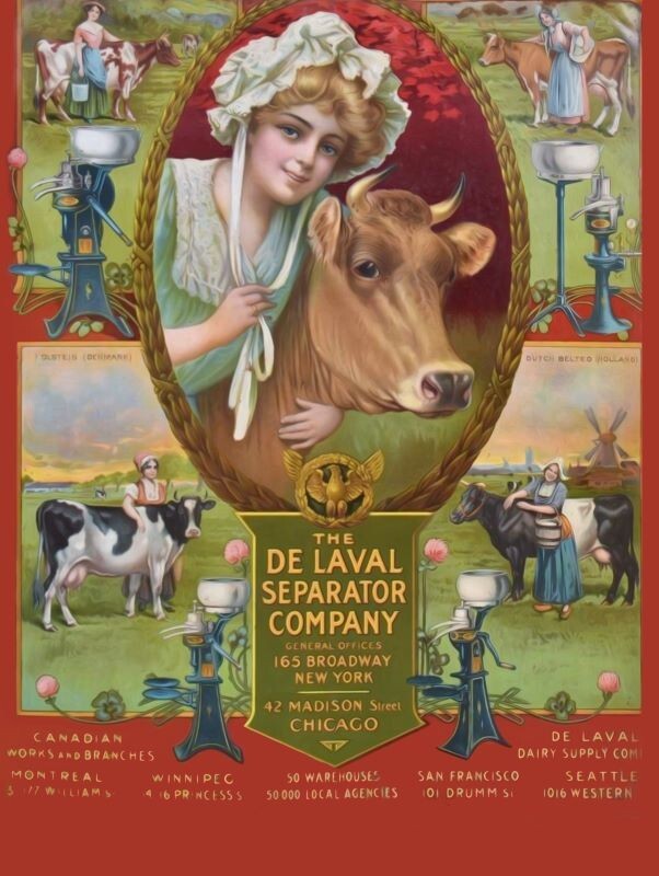 De Laval Cream Separators NEW METAL SIGN: 9×12″ w/ Free Shipping