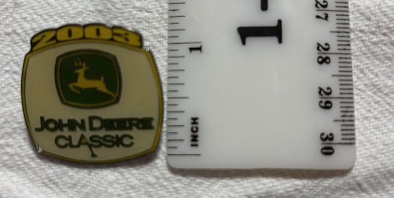 John Deere Theme vintage Lapel Pins. 2 Sets of 5 different. Lot Of 10 Total Pins gallery