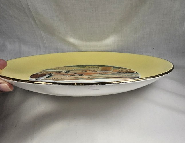 Vintage Moor Man’s Advertising Farm Plate Gold Rim 10” Livestock Chickens Ranch gallery