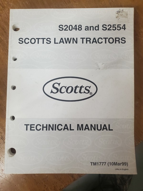 John Deere TM1777 Technical Tech Manual S2048 S2348 S2554 Scotts Yard Tractors