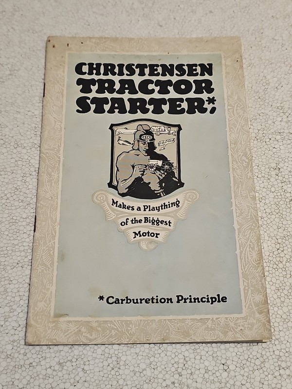 Original Christensen Tractor Starter Brochure 1920s-30s