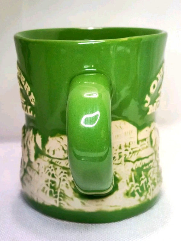 John Deere Raised-Relief Horse & Plow Green Stoneware Diner 12 oz Mug Moline IL gallery