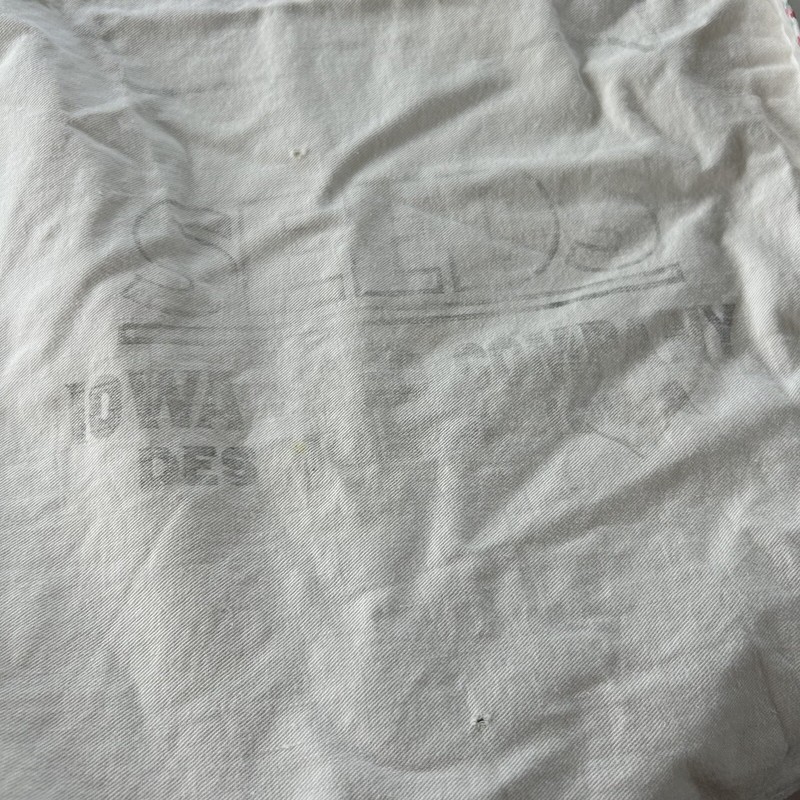 Iowa Seed Sack Vintage Blanket White gallery