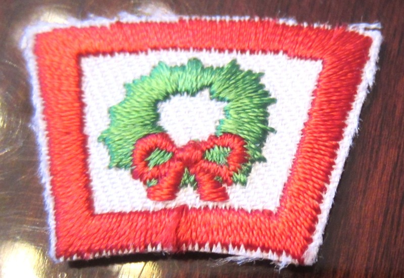 Vintage Uniform Patch Boy Scout Bsa Rocker Bar Award Red White Wreath Sales