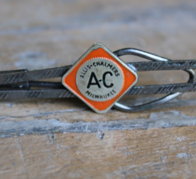 RARE ORIGINAL 1930s era ALLIS CHALMERS A-C MILWAUKEE LOGO Old Tie Clasp gallery