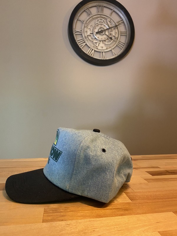Vintage Denim Rainbow Seeds Iowa Soybean Tractor Farm Baseball Cap Hat gallery
