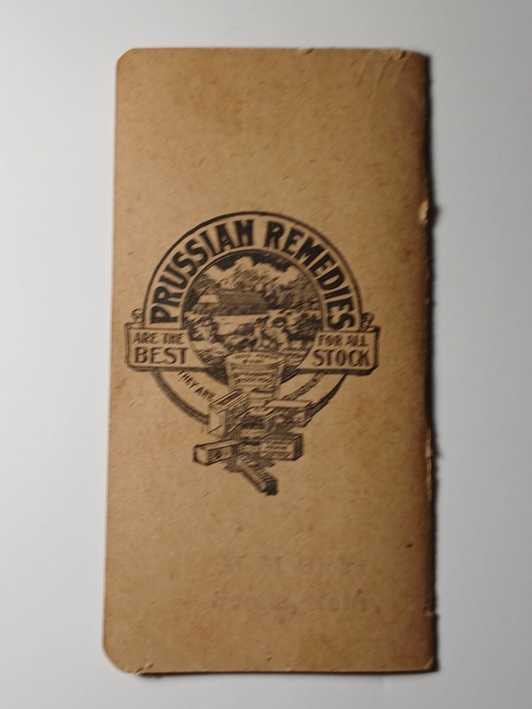 1906 Vintage Farm Ledger Prussian Food Advertising Cow Pig Sheep Horse Graphic gallery