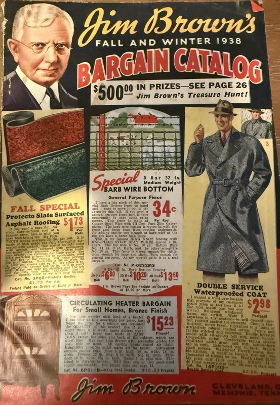 1938 Jim Brown’s Fall Winter Bargain Catalog Cleveland OH Antique