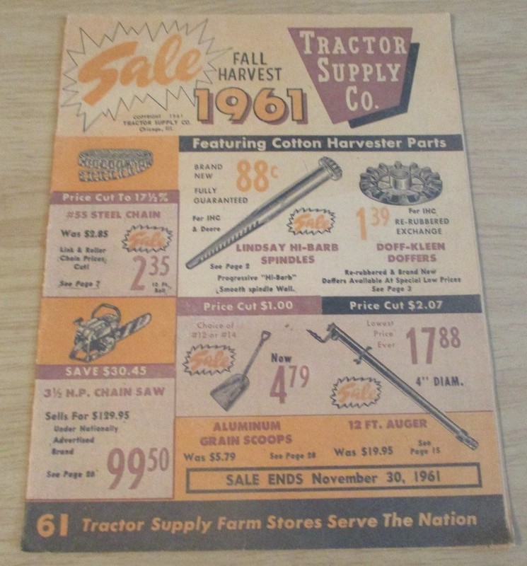ORIGINAL VTG 1961 ‘Fall Harvest’ Sales Catalog~”TRACTOR SUPPLY CO”~Farm TOYS~