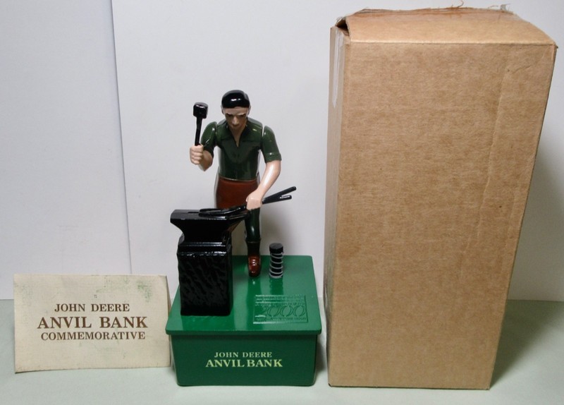 Vintage John Deere Commemorative Anvil Bank ( 1994)