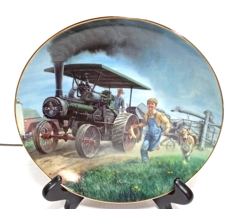 DANBURY MINT JOHN DEERE COLLECTOR PLATE–THERSHER’S HERE