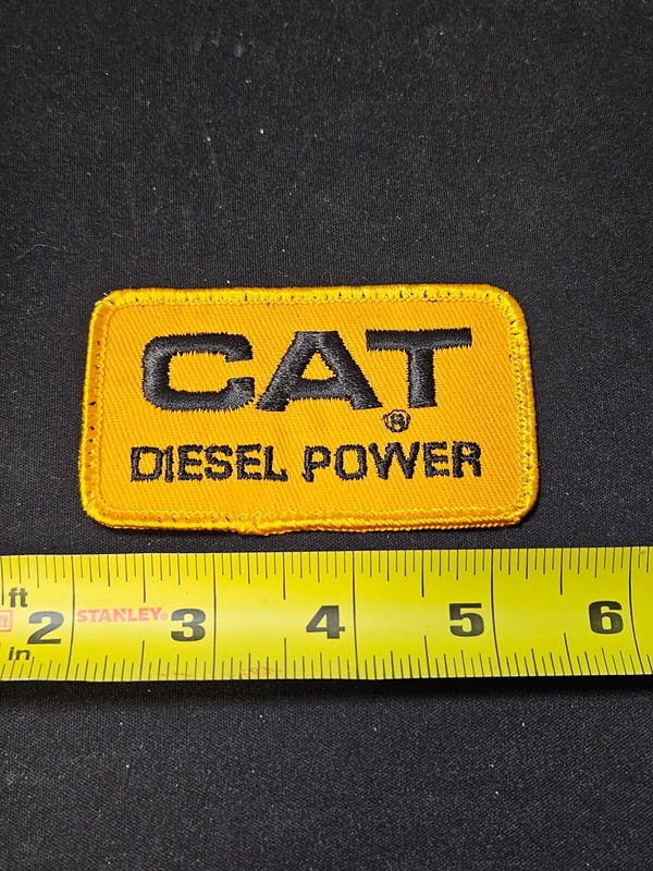 Vintage 3inch Unused CAT DIESEL POWER Black and Orange Patch