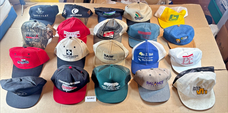 BIG Farming Agriculture Cap Lot John Deere Wyffels Hybrid vintage Hat 30H23