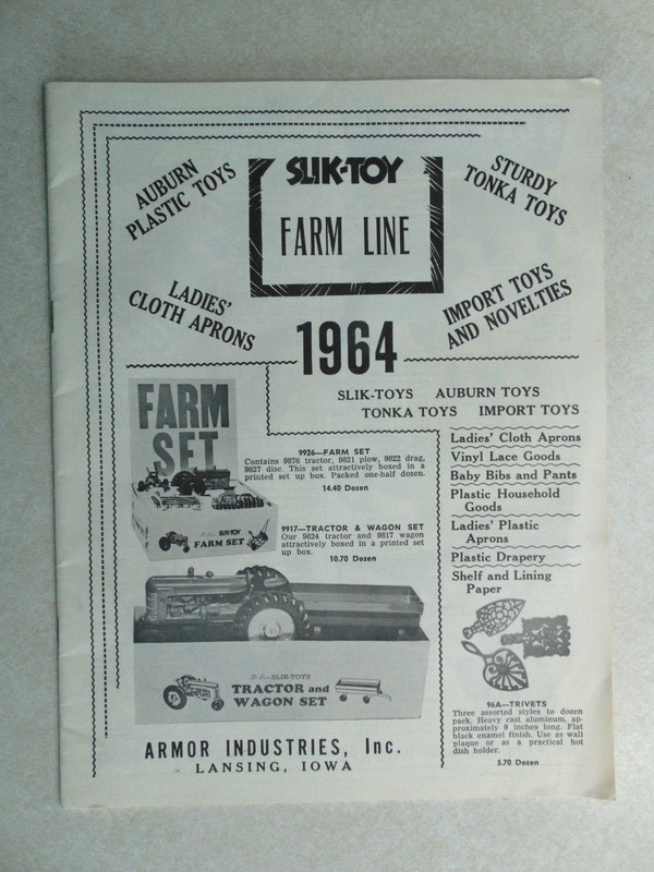MBF87 Slik Toy Farm Line Tonka Auburn Toys 1964 Vintage Catalog Price List