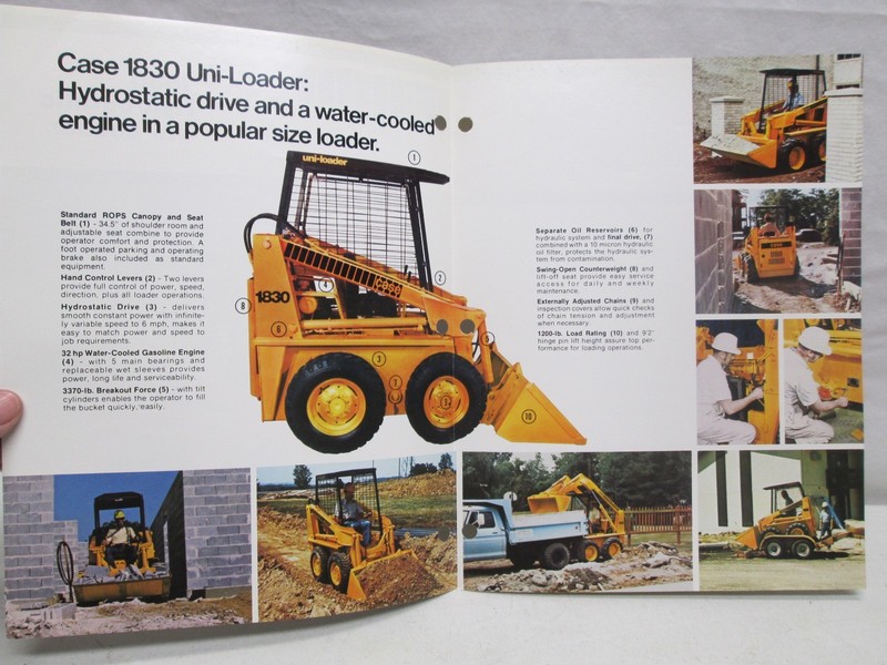 Case 1830 Hydrostatic Uni-Loader Sales Brochure Manual UD79077 Construction gallery