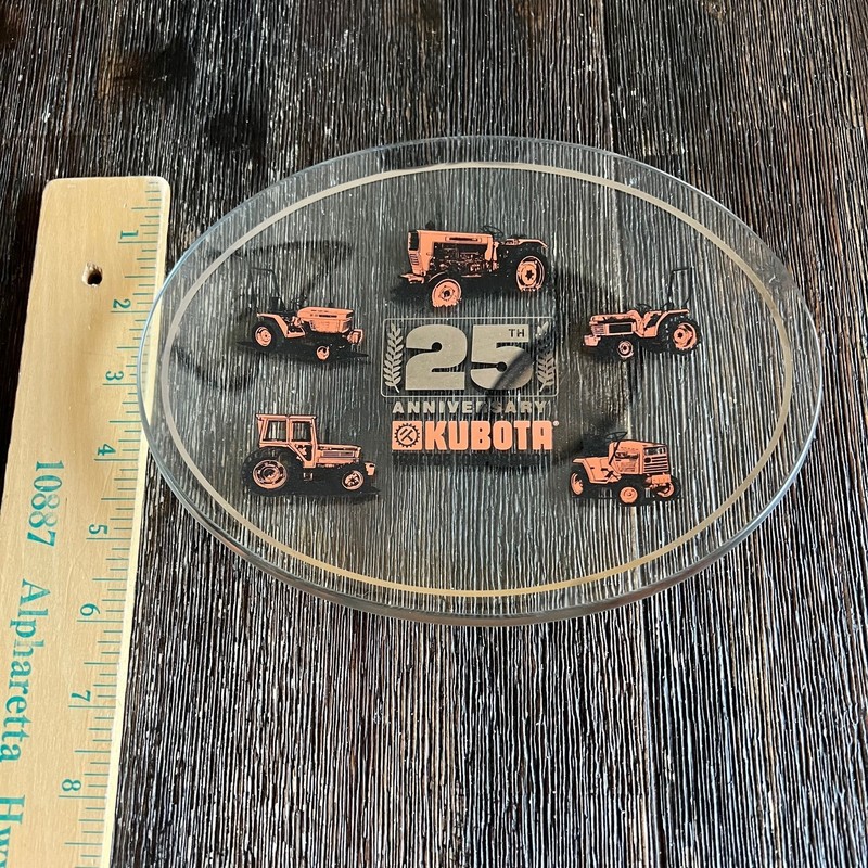 Kubota Tractor Company 25th Anniversary Glass Dish Oval Decorative Collectible gallery