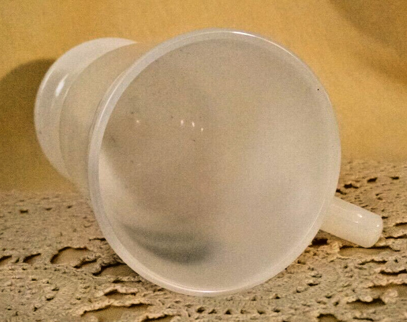 CHEMAGRO MUG WHITE MILK GLASS STEMMED GOBLET SEEN IN PROGRESSIVE FARMER CUP. gallery