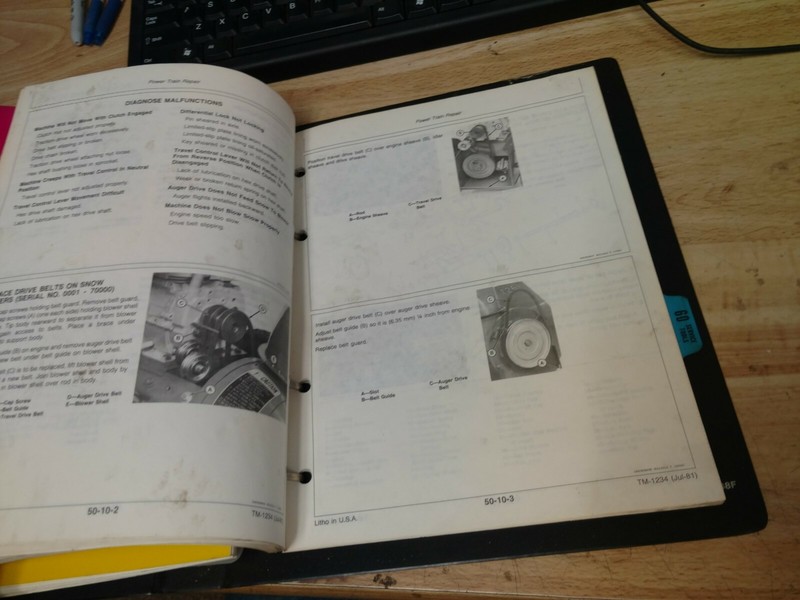 Original OEM John Deere Walk Behind Equipment Tech Manual 320 520 522 524 Snow gallery