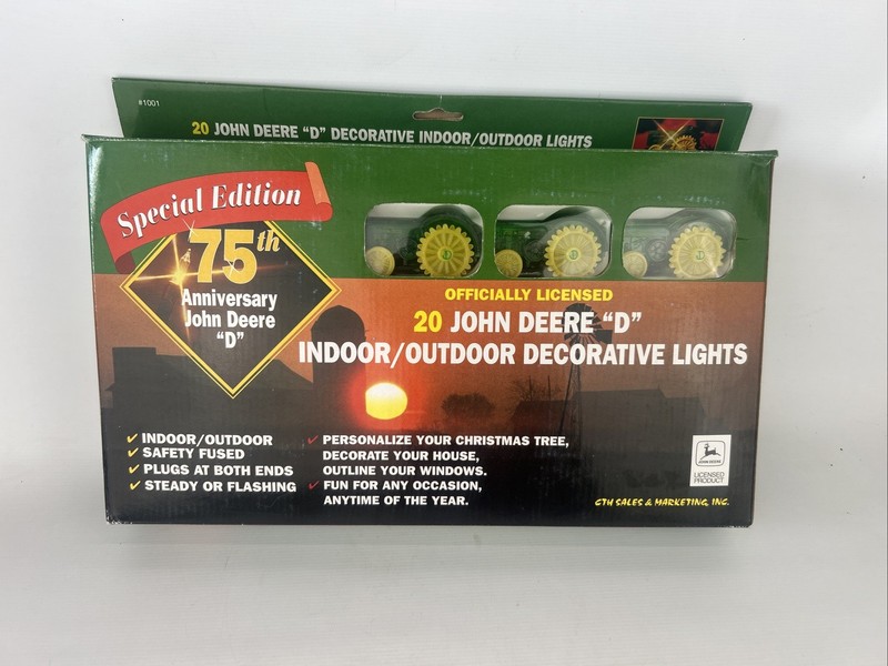 Vtg John Deere Tractor Model D – 20 String Lights Christmas Tree Indoor Outdoor