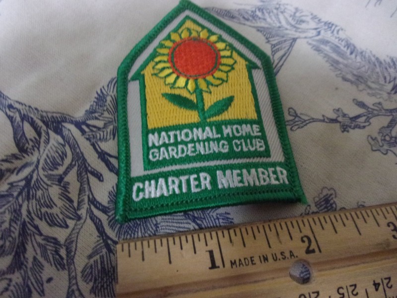 Vtg. “National Home Gardening Club Charter Member” Sew On Patch