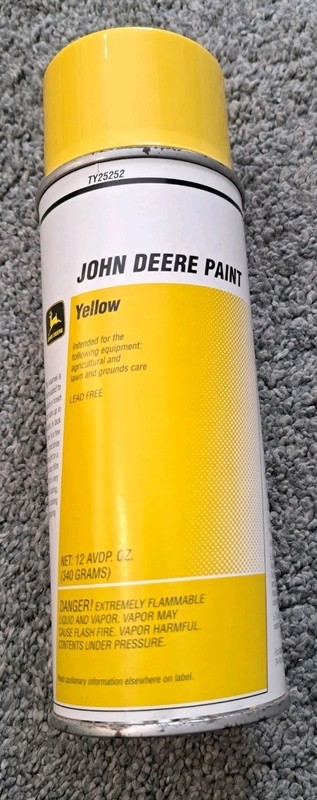 Vintage John Deere Spray Paint Can Yellow TY25252 12 Oz.