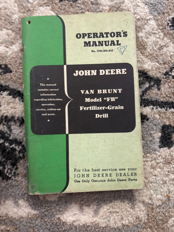 John Deere FB Grain Drill Operator’s Manual AMIL26