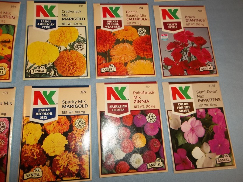 Vtg LOT 20 UNOPENED NORTHRUP KING FLOWER SEED PACKETS ALL DIFFERENT 1987 gallery