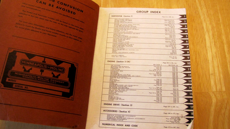 Vintage Original Minneapolis Moline Model G-4 Harvester Repair Manual Parts List gallery