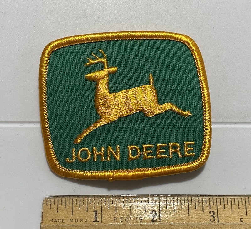 John Deere Green Yellow Logo Souvenir Embroidered Hat Patch Badge