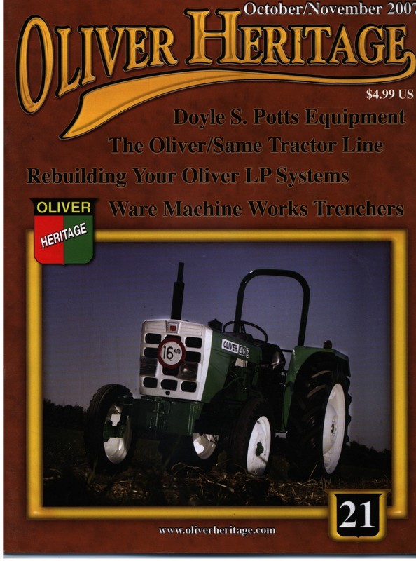 Doyle Potts Oliver Tractor Dealer Montana, SAME & Oliver, LP Tractor Conversion