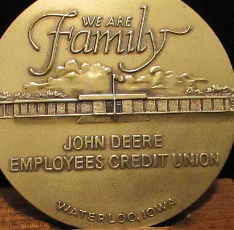 John Deere Employee Credit Union Waterloo Iowa 1983 Medallion 100 Million Assets gallery