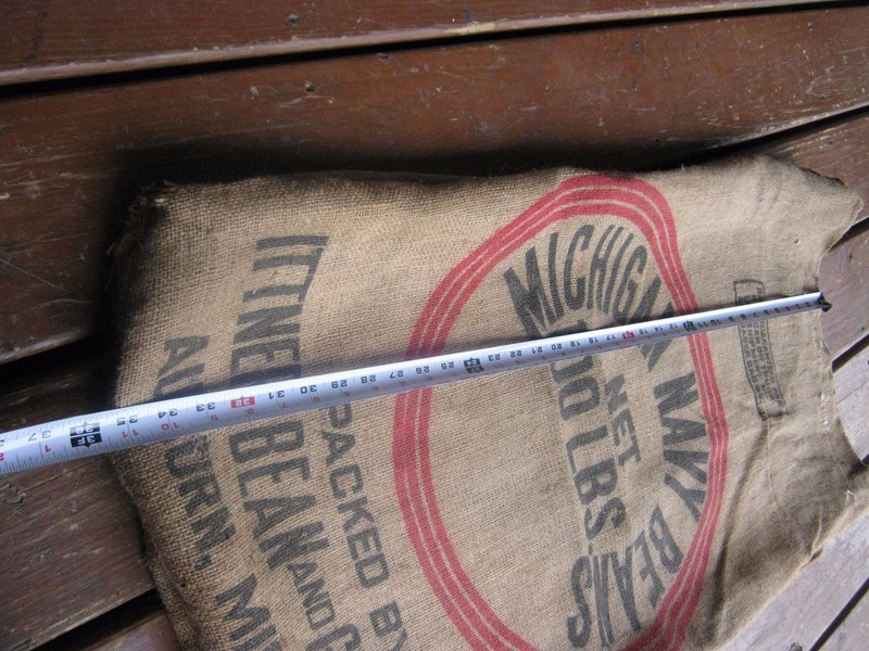 Vintage Michigan Navy Beans Ittner Bean & Grain Auburn MICH Burlap Empty sack gallery