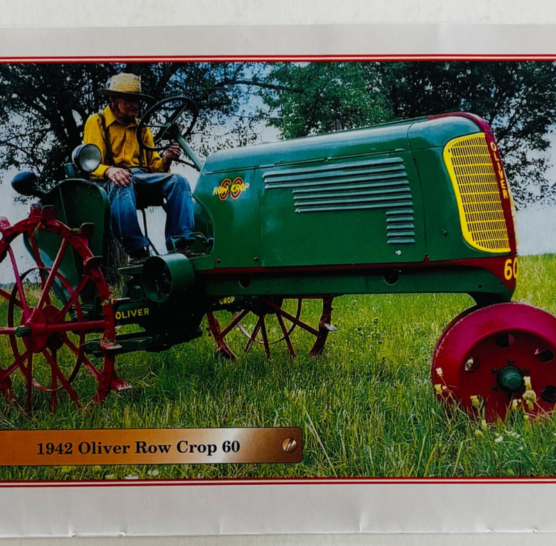 1942 Oliver Row Crop 60 Antique Tractor 1970-80s Book Print Agriculture C80A