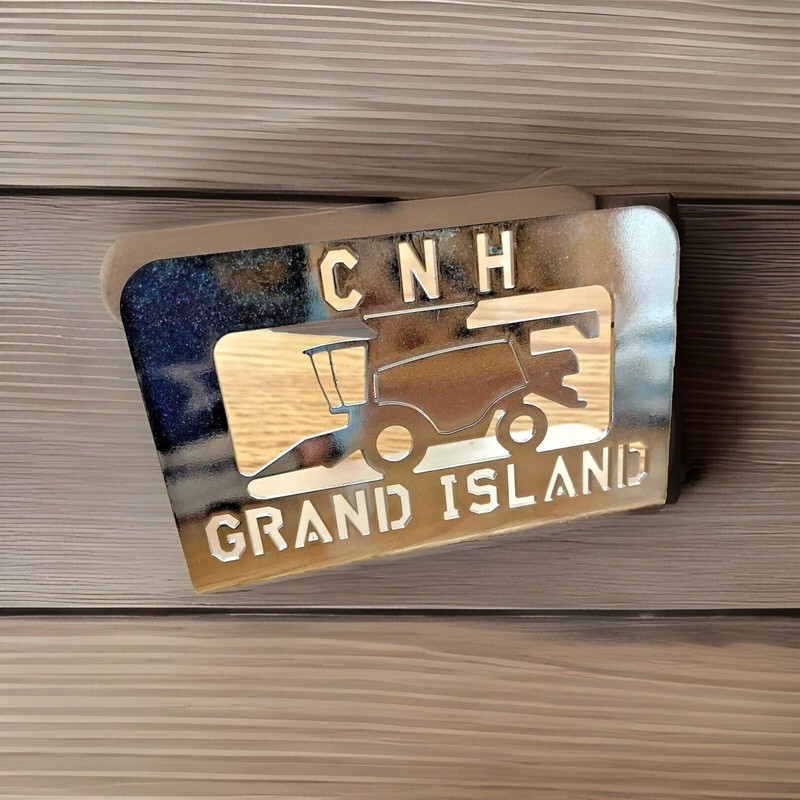 Americana CNH Grand Island Combine Plant Laser Cut Metal Desk Plaque Paperweight
