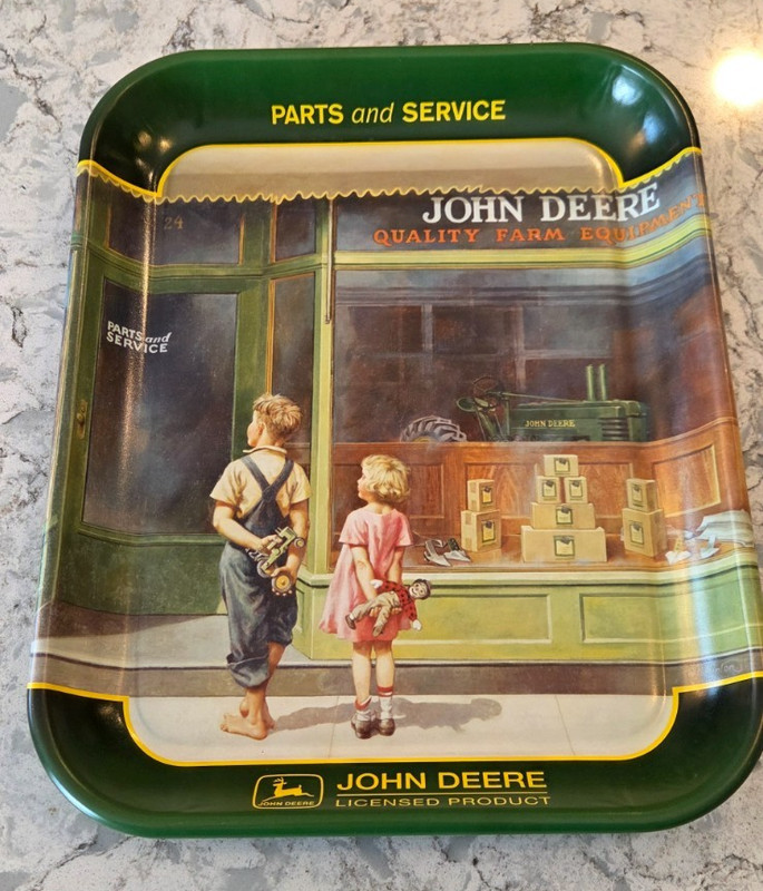 Vintage John Deere A Friend in Need Collectors Tray 1999 Made in USA 10x 13 NEW