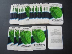 Wholesale Lot of 50 Old Vintage – Green BELL PEPPER – SEED PACKETS – Empty