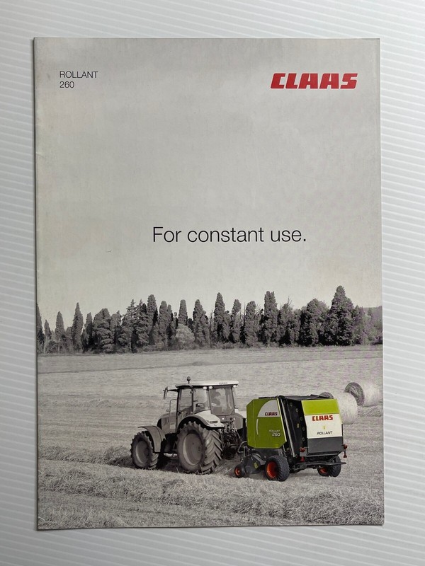 CLAAS Rollant 260 Round Baler Sales Brochure *2008* (Showroom Sales Book)
