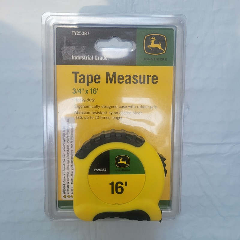John Deere Tape Measure 3/4″ x 16′ Heavy Duty.