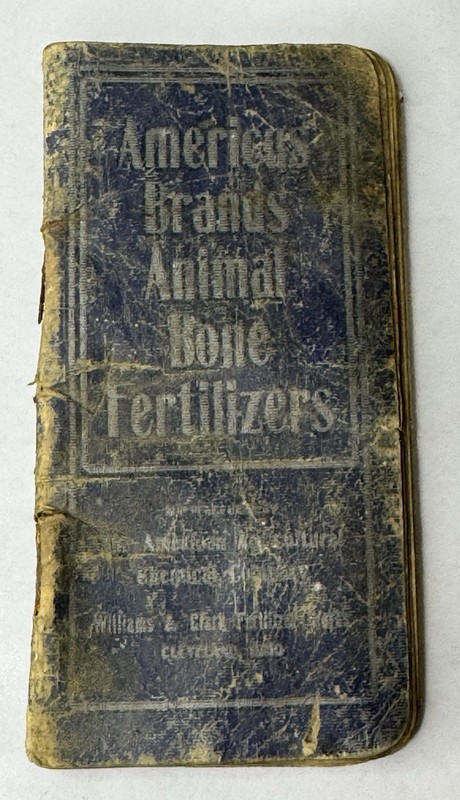 Antique 1902 Americas Brands Animal Bone Fertilizer Notebook Cleveland Ohio