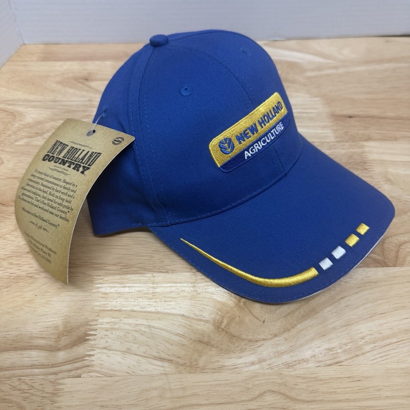 New Holland Agriculture Original Promotional Hat Blue Yellow White gallery