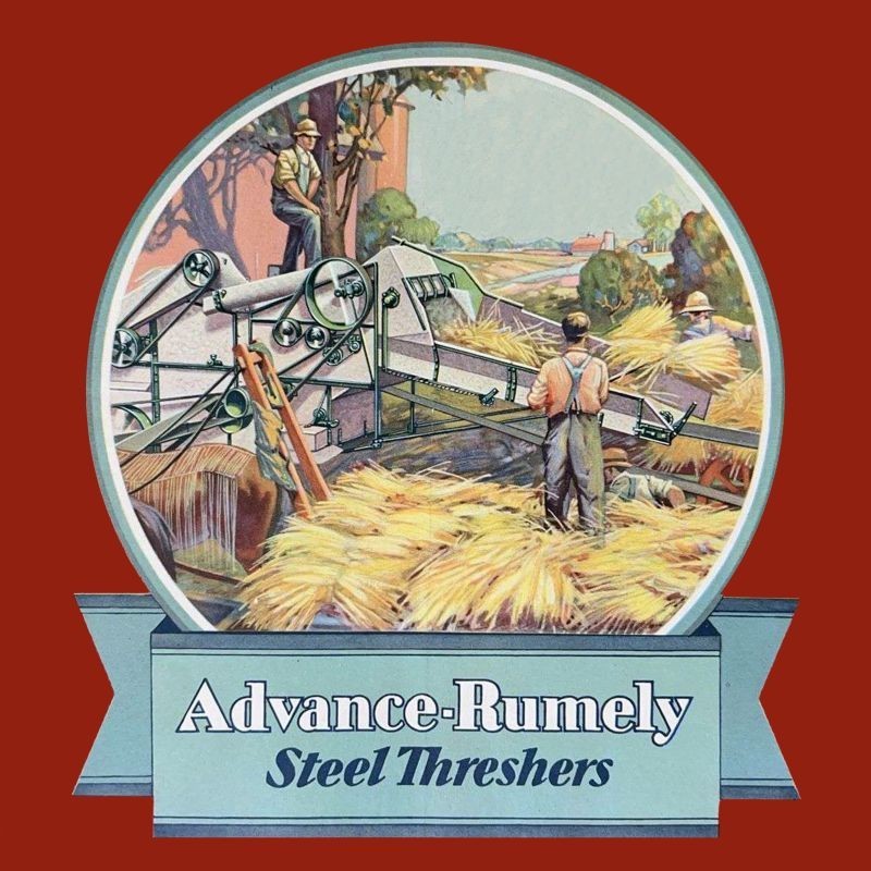 Advance Rumely Steel Threshers, Threshing Machines NEW Metal Sign: 12×12″ Square